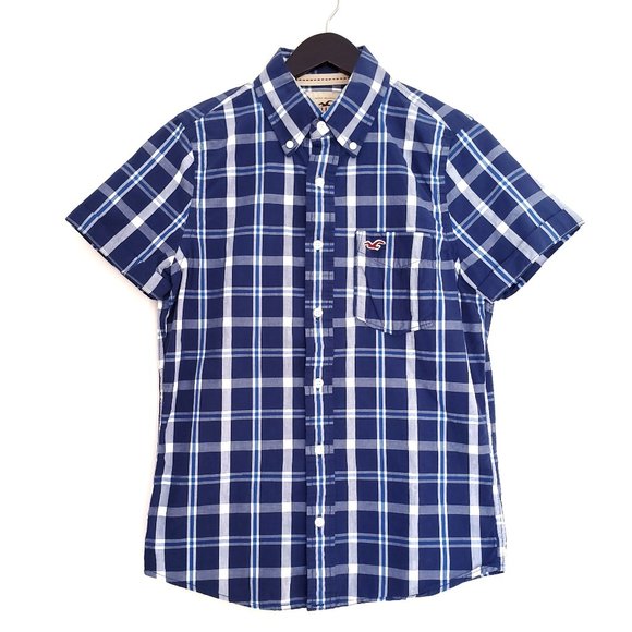 🔵 3/$30 - Hollister Short Sleeve Button Shirt - Picture 1 of 6